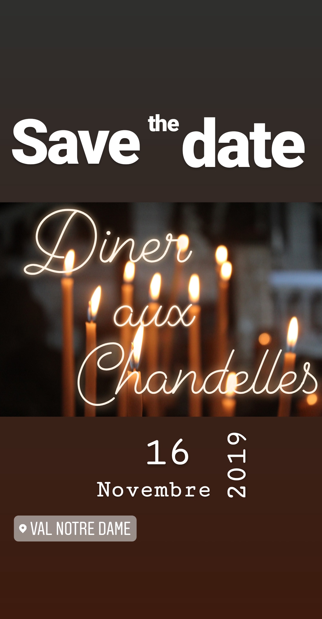 Val Notre-Dame - Diner Aux Chandelles